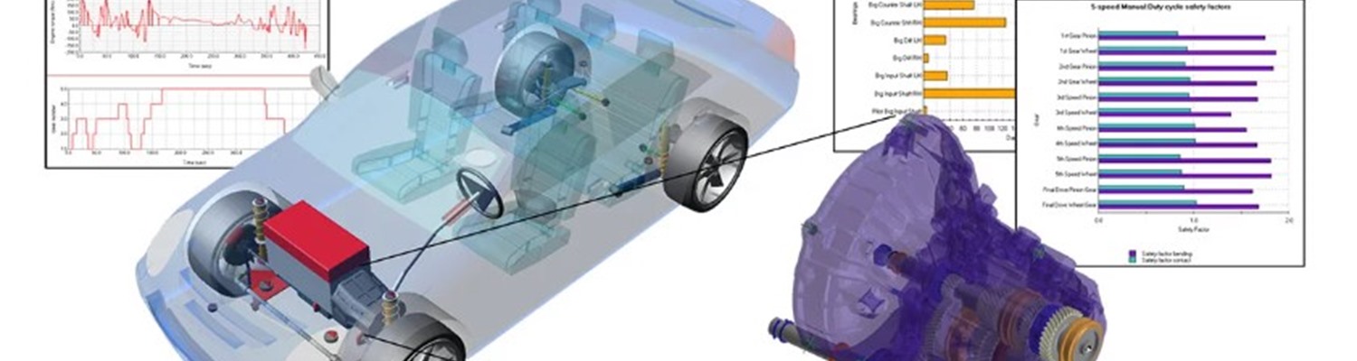Using Adams Car to obtain transmission loads and Romax Enduro to perform component rating