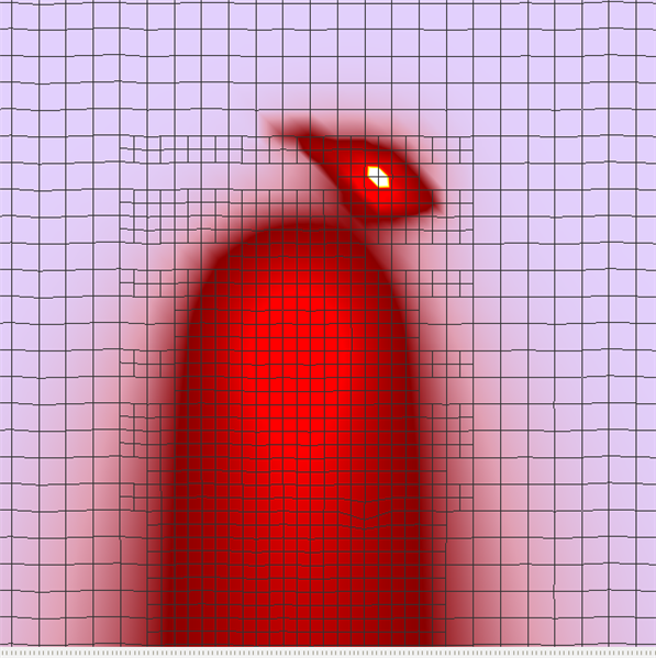 deflection of heat source
