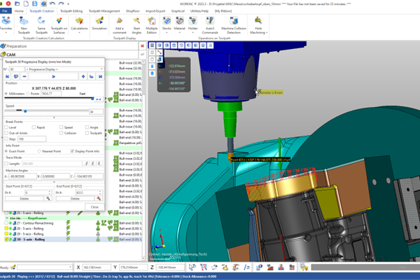 3+2 axis roughing